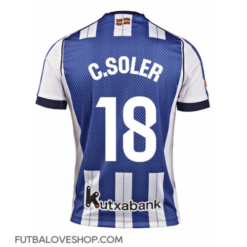Dres Real Sociedad Carlos Soler #18 Domáci 2025-26 Krátky Rukáv Dres Real Sociedad Carlos Soler #18 Domáci 2025-26 Krátky Rukáv